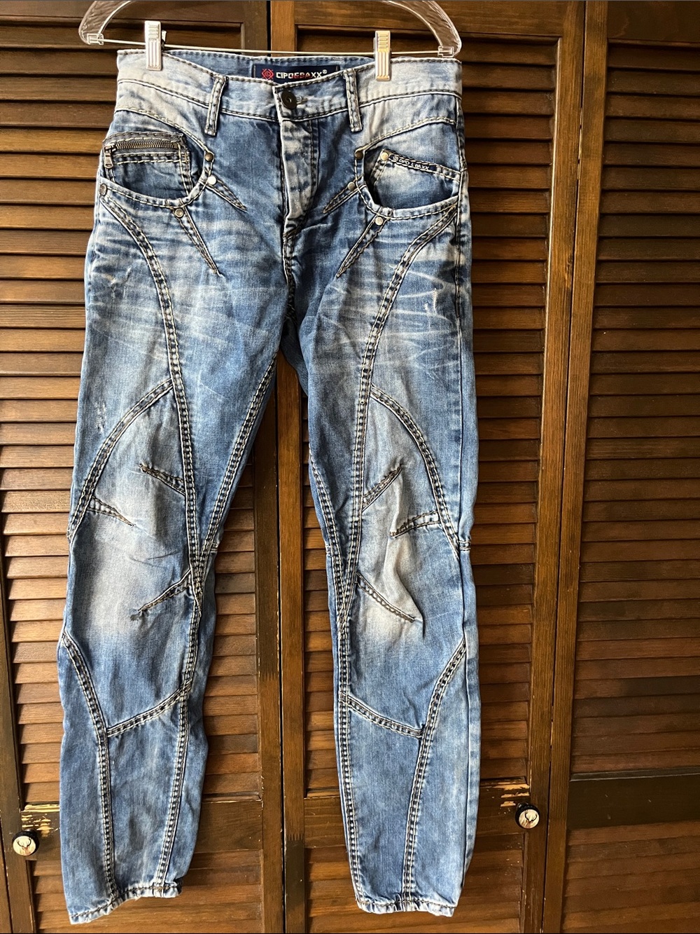 Cipo & Baxx C-894 Men's Blue Distressed Jeans